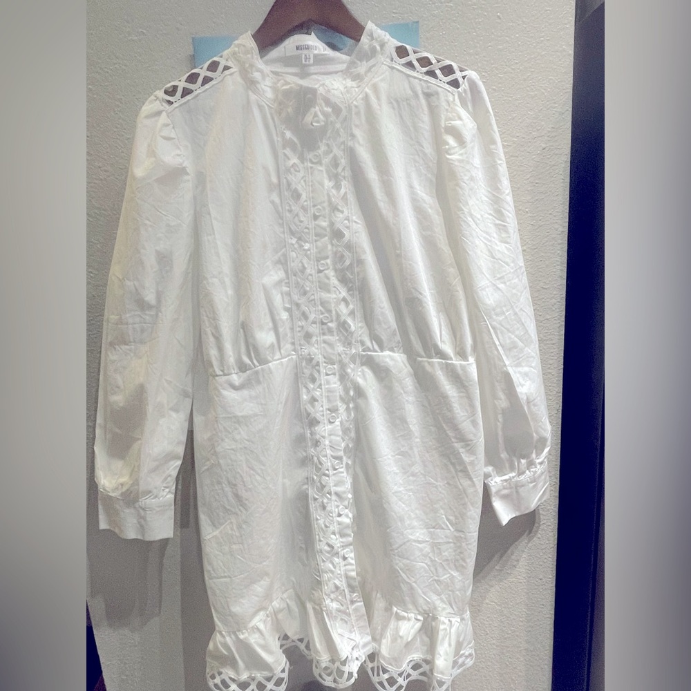 White Skater Shirt Dress
